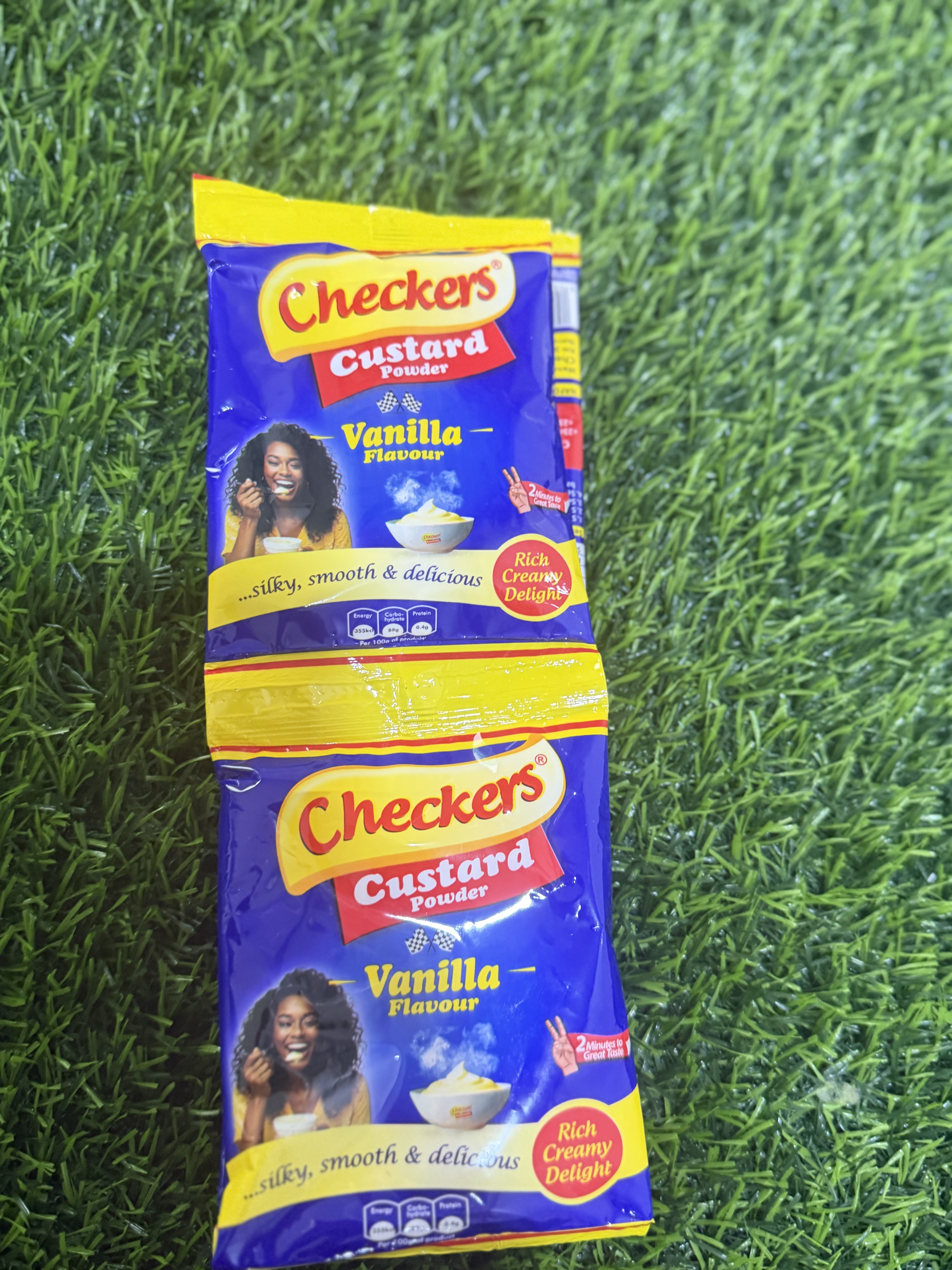 Checkers  custard sachet