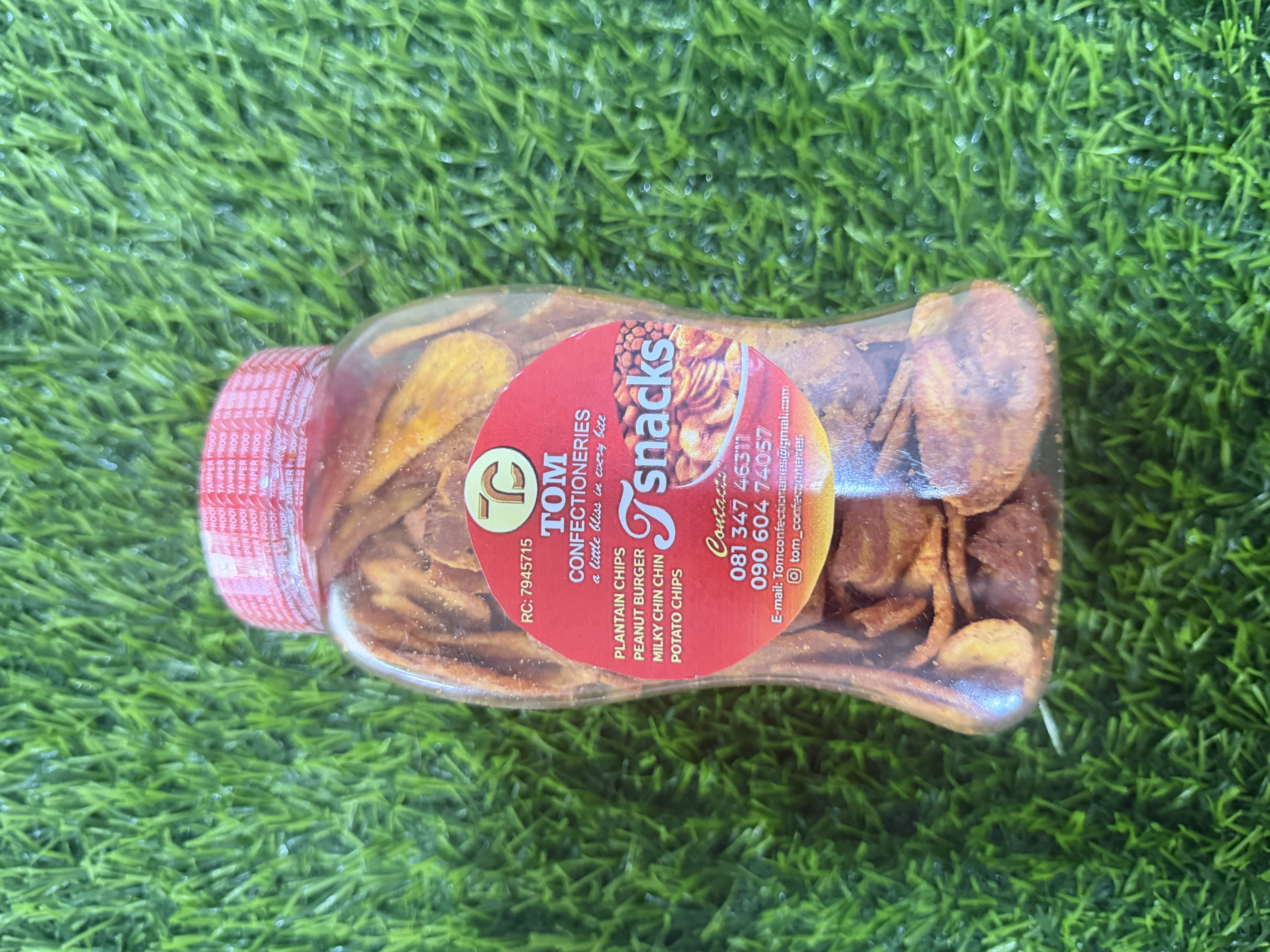 Tom’s plantain chips 750cl